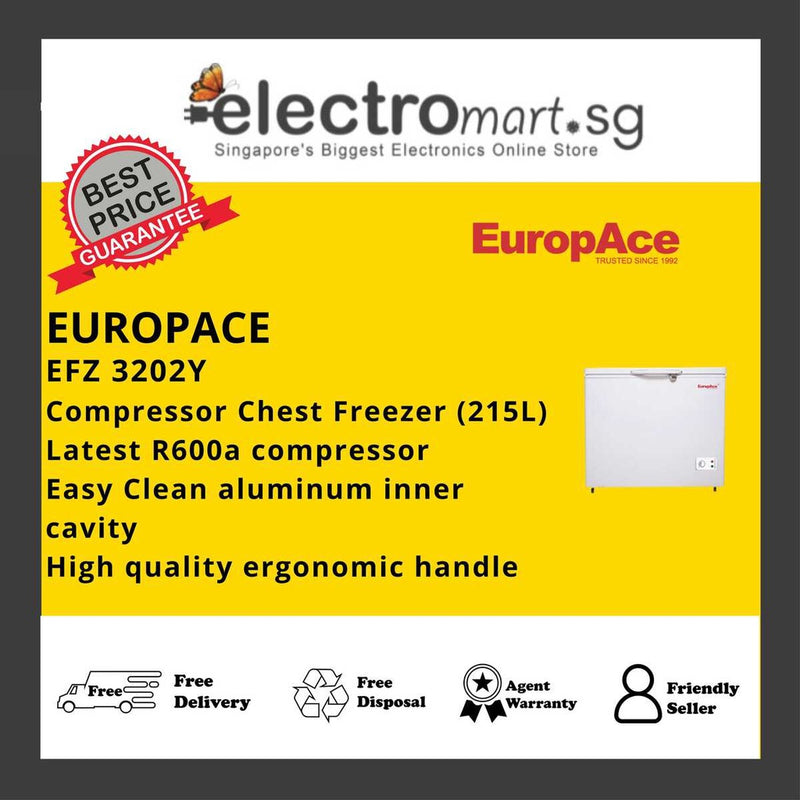 EuropAce EFZ 3202Y / IMK + Dealers Compressor Chest Freezer 215L