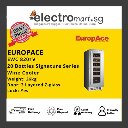 EUROPACE EWC 8201V 20 Bottles Signature Series Wine Cooler