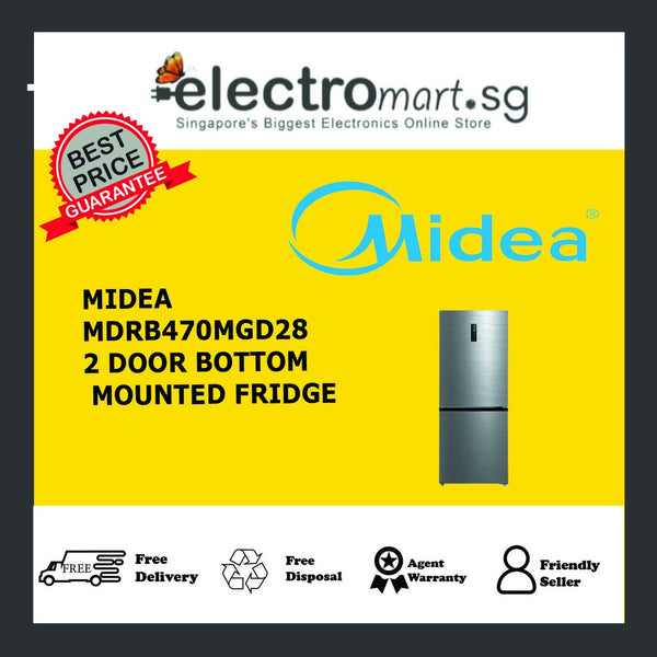 Midea MDRB470MGD28 320L Bottom Mounted 2-Door Refrigerator