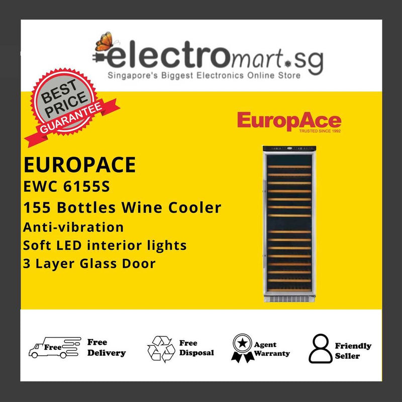 EuropAce EWC 6155Y 155 Bottles Wine Chiller
