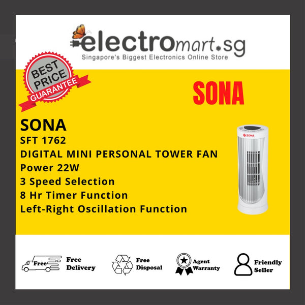 SONA SFT 1762 DIGITAL MINI PERSONAL TOWER FAN