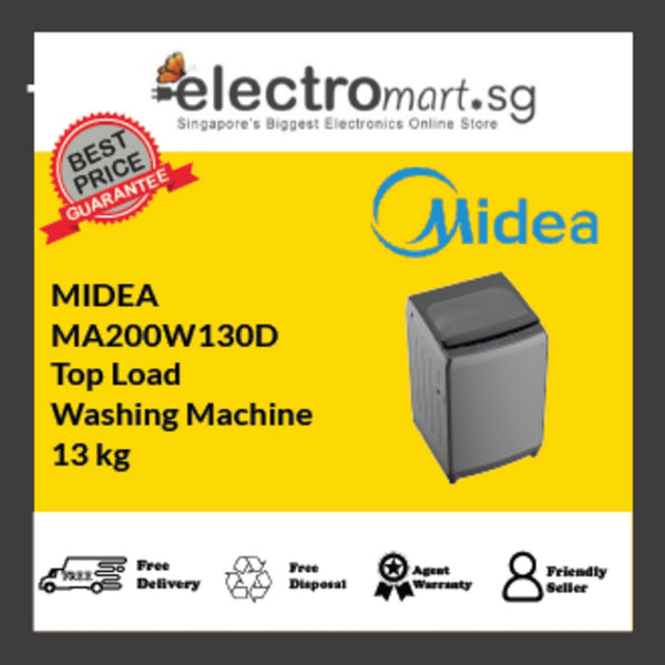 Midea Grey Top Load Washing Machine, 13kg, Water Efficiency 3 Ticks, MA200W130D