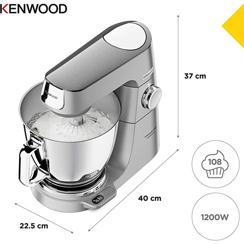 KENWOOD KVL85.004SI Titanium Chef  Baker XL 7L Kitchen  Machine with  Integrated  Weighing Scale