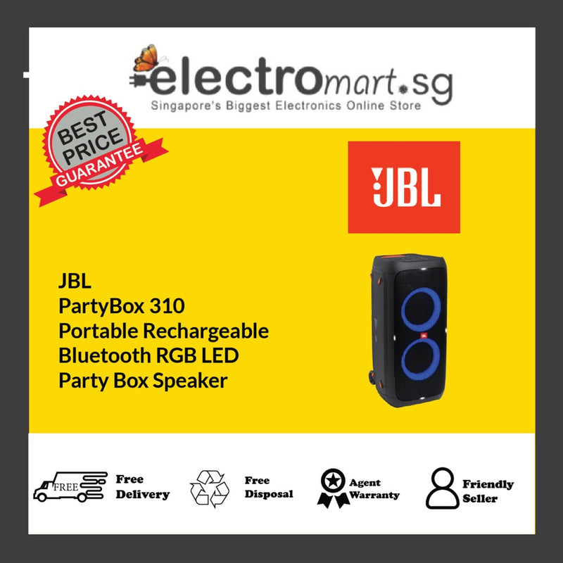 JBL PartyBox 310 Portable Rechargeable  Bluetooth RGB LED  Party Box Speaker