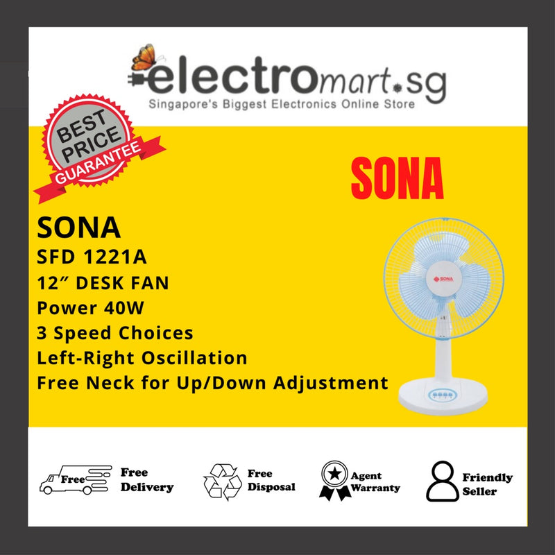 SONA SFD 1221A DESK FAN 12″