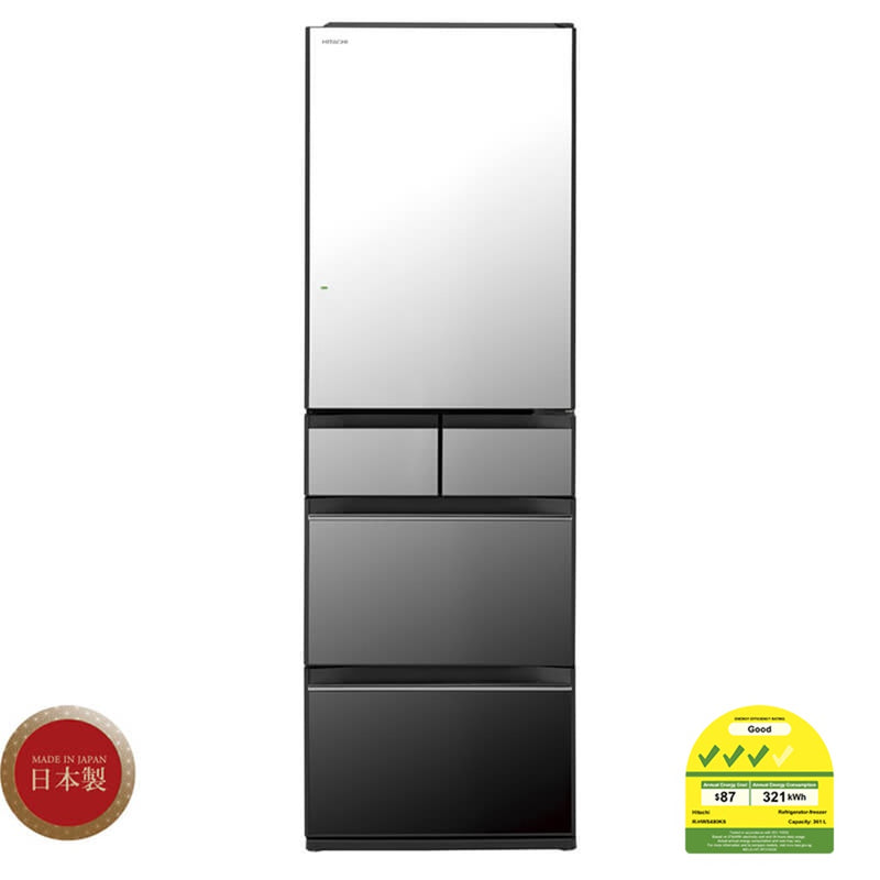 Hitachi R-HWS480KS-X/XN Multi Door Refrigerator 364L