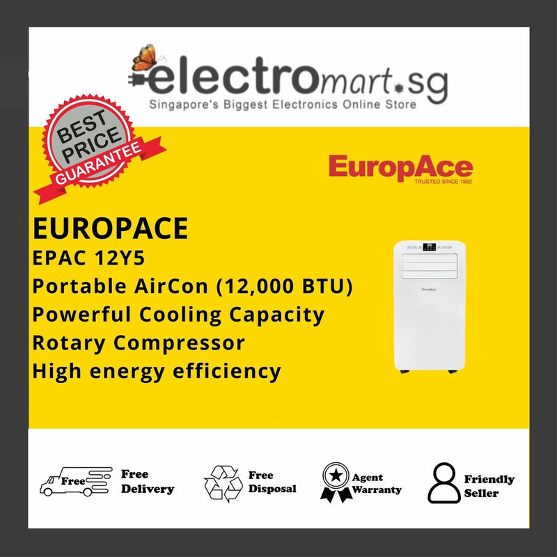 EuropAce EPAC 12Y5 Portable Aircon (12,000 BTU)