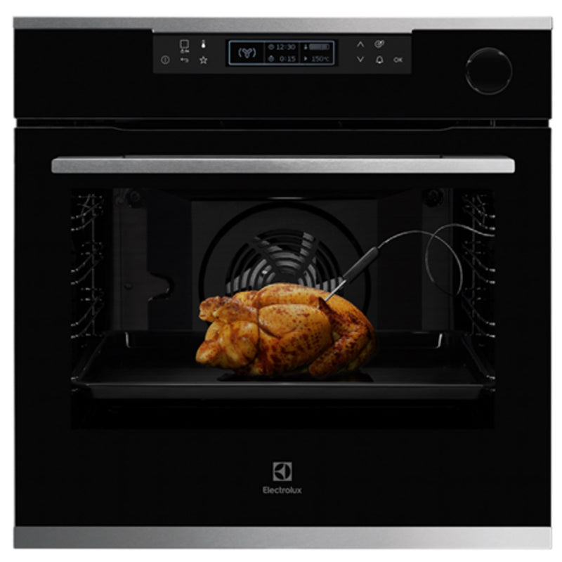 KOCBP21XA Electrolux 60cm UltimateTaste SteamRoast Pyrolytic Built-in Oven 72L