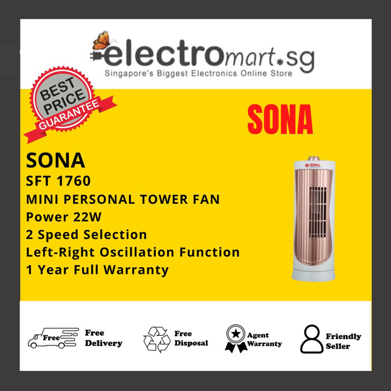 SONA SFT 1760 MINI PERSONAL TOWER FAN