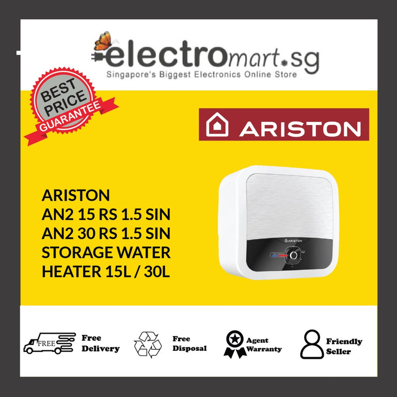 ARISTON AN2 15 RS 1.5 SIN / AN2 30 RS 1.5 SIN STORAGE WATER  HEATER 15L / 30L