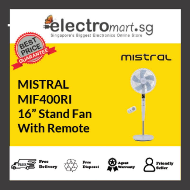 MISTRAL MIF400RI 16” Stand Fan With Remote