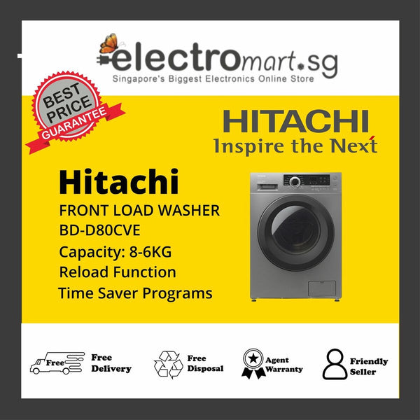 HITACHI BD-D80CVE FULL DRYER WASHING MACHINE 3CS WH