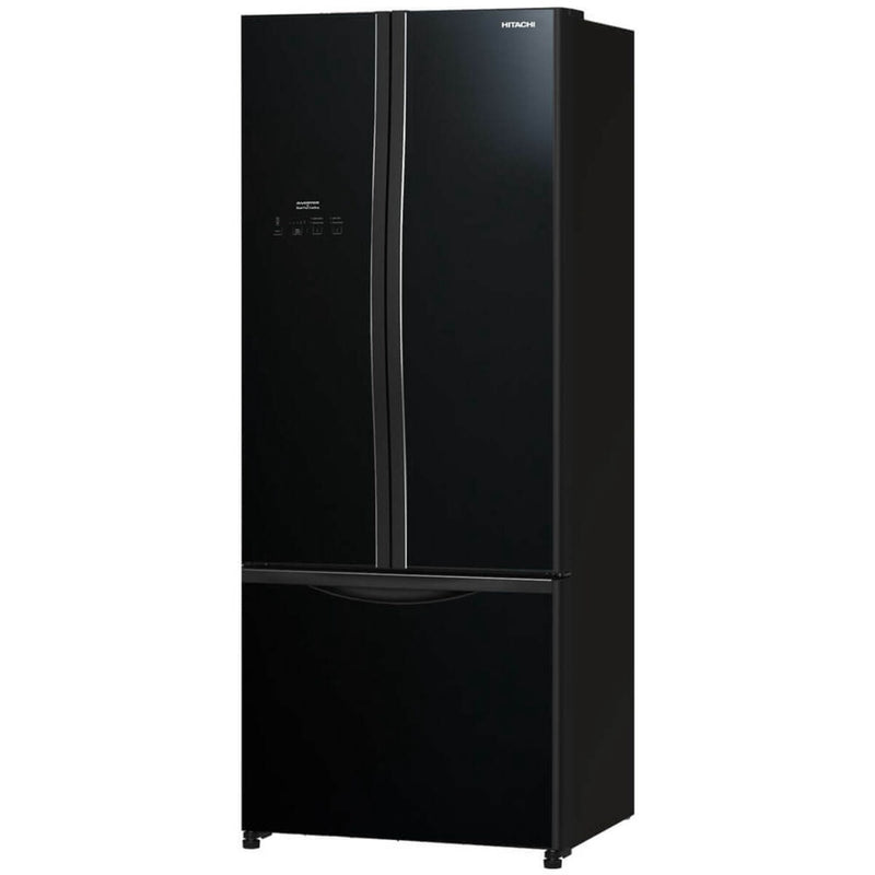 HITACHI R-WB560P9MS-GBK French Bottom Freezer 3 Door Glass Black (465L)