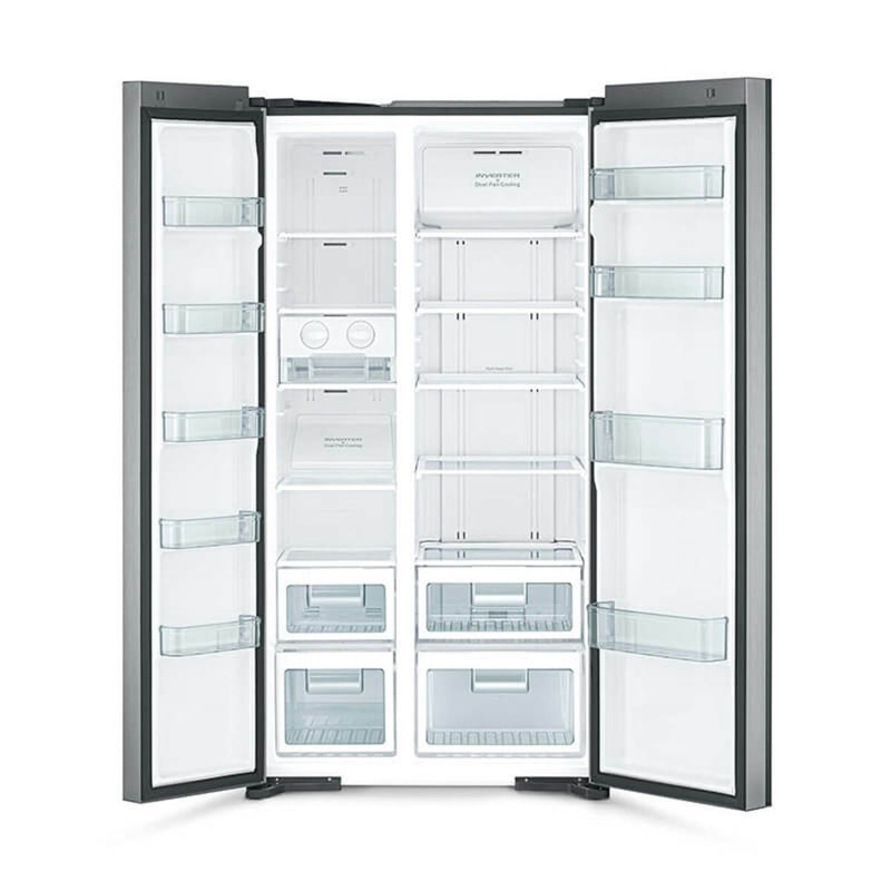 HITACHI R-S700PMSO-GS Side by Side Fridge Glass Silver (595L)