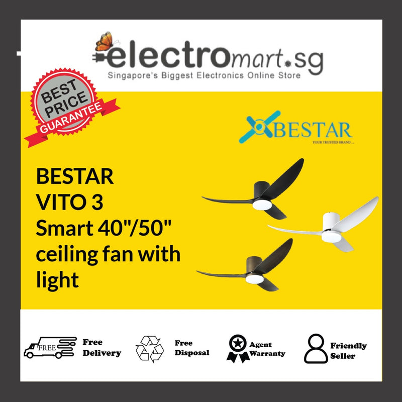 BESTAR VITO 3 Smart 40"/50"  ceiling fan with  light