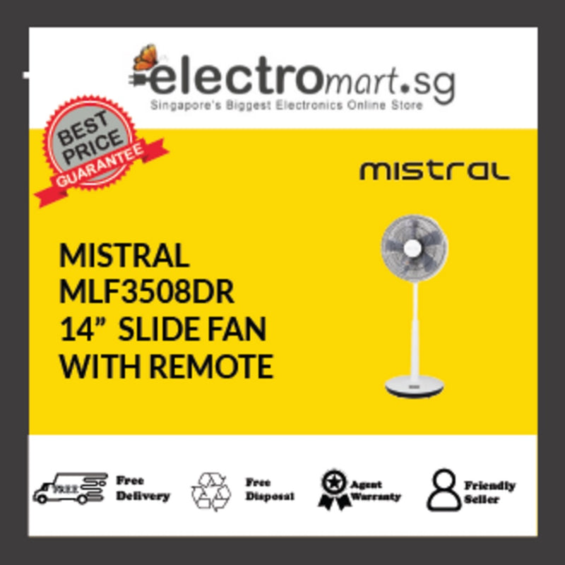 MISTRAL MLF3508DR 14”  SLIDE FAN  WITH REMOTE