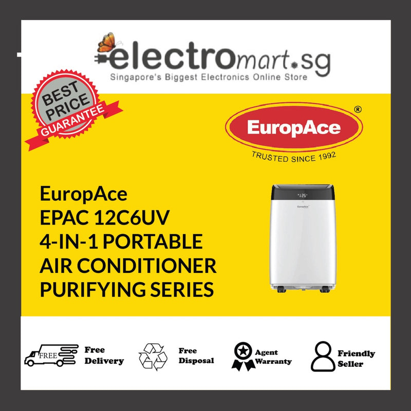 EuropAce EPAC 12C6UV 4-IN-1 PORTABLE  AIR CONDITIONER  PURIFYING SERIES