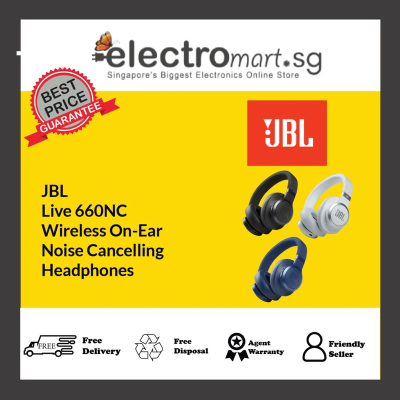 JBL Live 660NC Wireless On-Ear  Noise Cancelling  Headphones