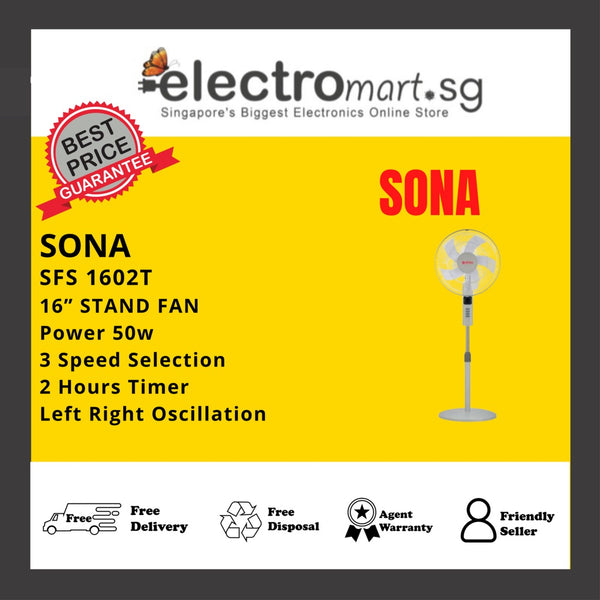 SONA SFS 1602T STAND FAN 16"