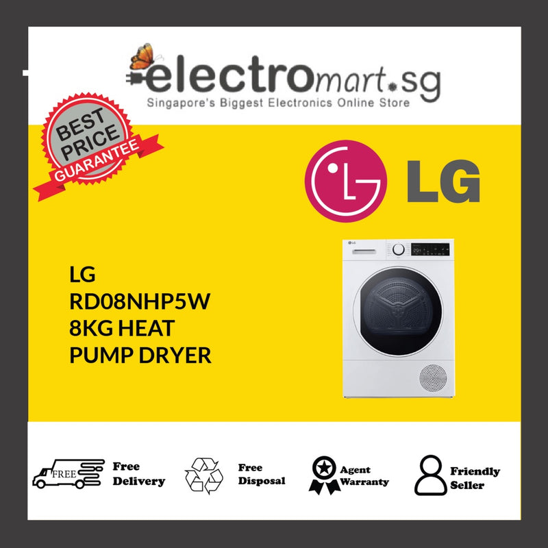 LG  RD08NHP5W 8KG HEAT  PUMP DRYER