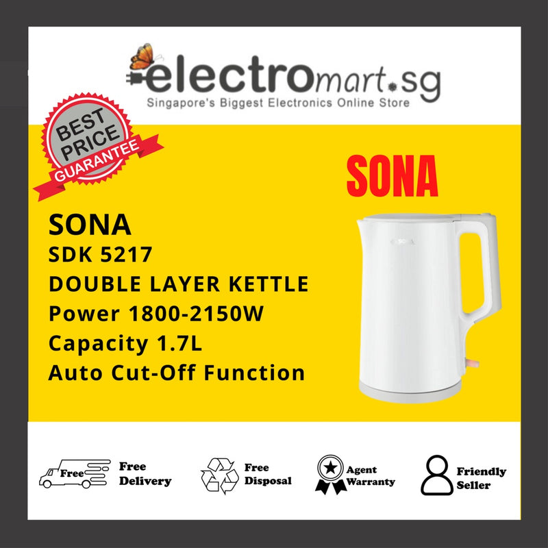 SONA SDK 5217 1.7L DOUBLE LAYER KETTLE