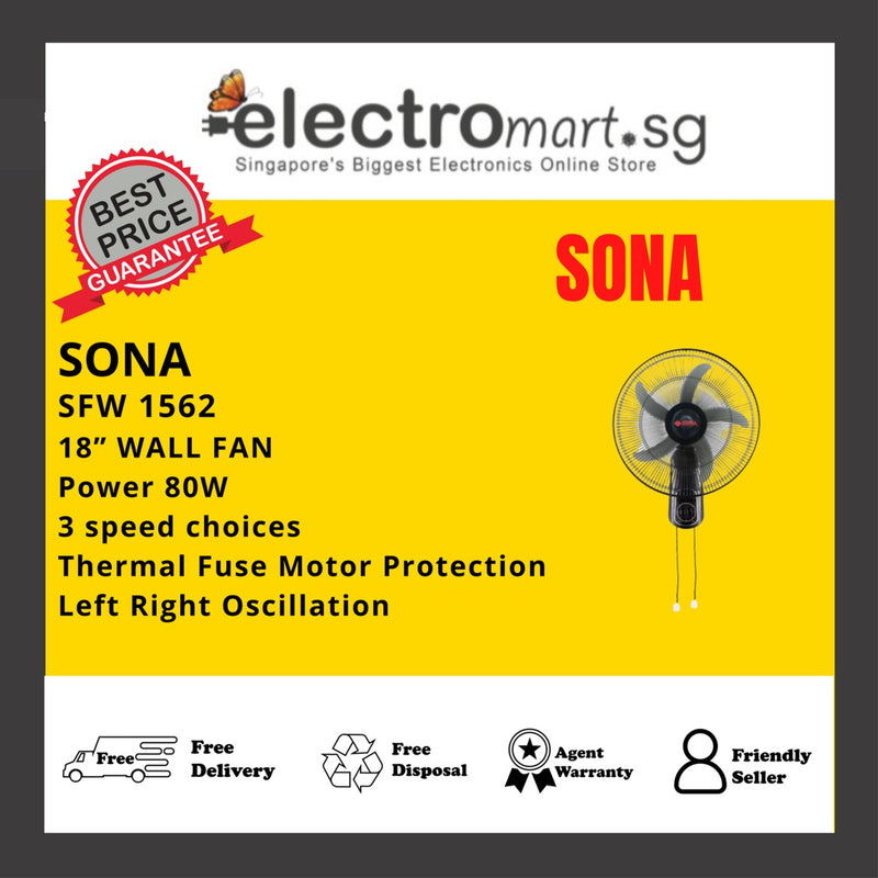 SONA SFW 1562 Wall Fan 18"