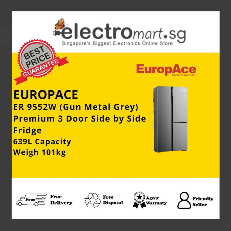 EuropAce ER 9552W 3-Door Side By Side (Gun Metal Grey)