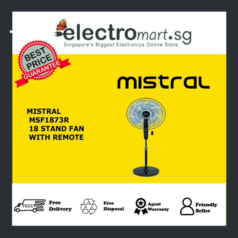 Mistral MSF1873R 18” Stand Fan with Remote Control