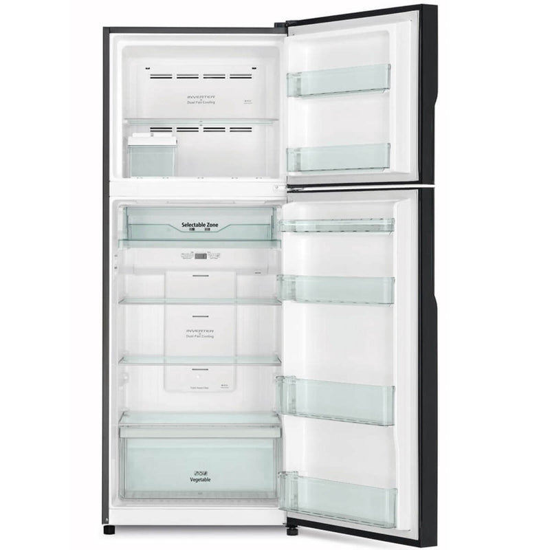 Hitachi Stylish Line Glass 2-Door Refrigerator RVGX480PMS9-MIR Mirror 407L