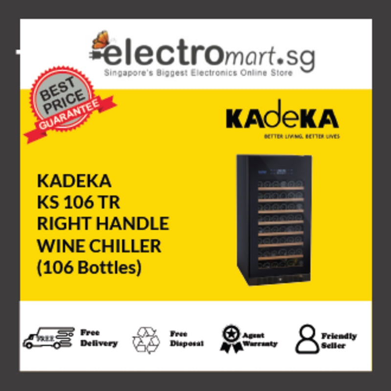 Kadeka Wine Chiller KS 106 TR - Right Handle 106 BOTTLES