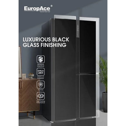EuropAce ER 9552W 3-Door Side By Side (Black Glass)