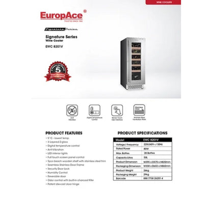 EUROPACE EWC 8201V 20 Bottles Signature Series Wine Cooler