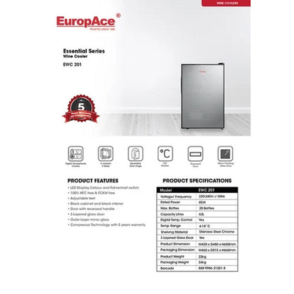 EuropAce EWC 201 20 Bottles Wine Chiller