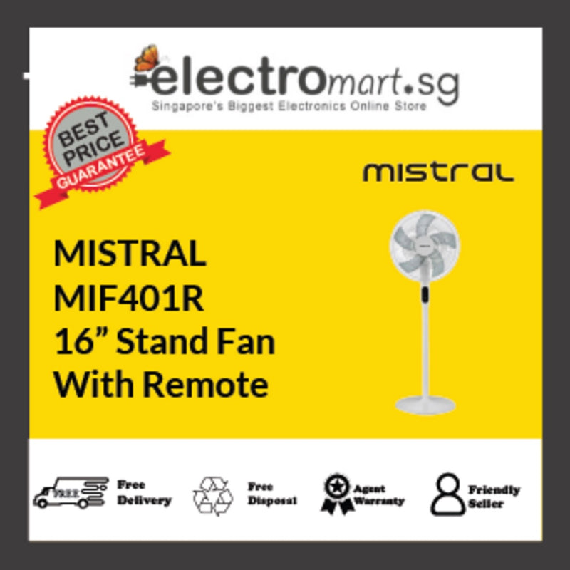 MISTRAL MIF401R 16” Stand Fan With Remote