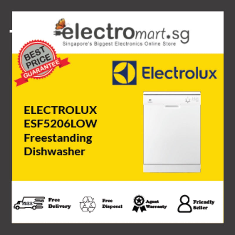ESF5206LOW Elextrolux UltimateCare 300 freestanding dishwasher with 13 place settings 60cm