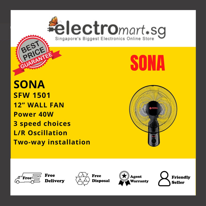 SONA SFW 1501 WALL FAN 12"