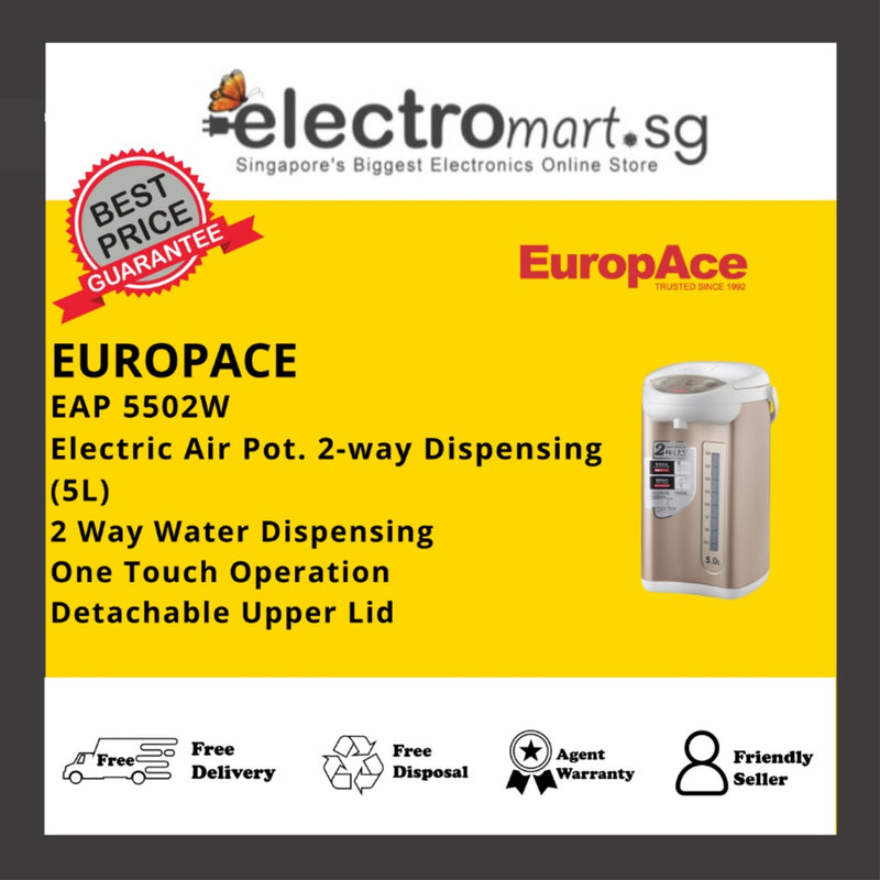 EUROPACE EAP 5502W 5.0L Electric Airpot (2 way dispensing)