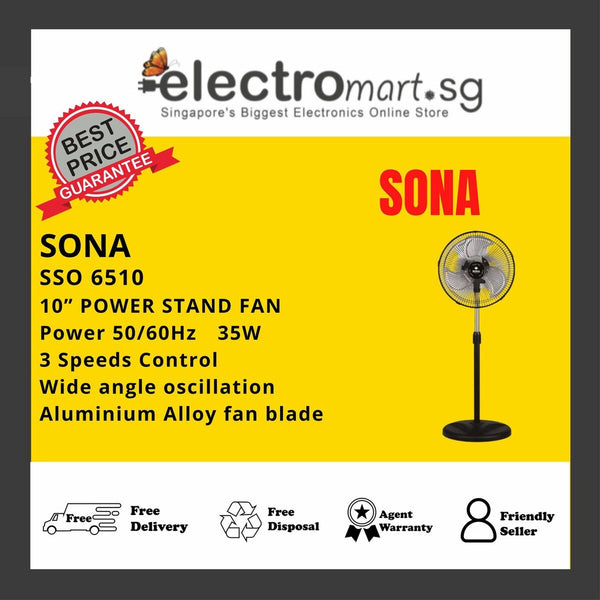 SONA SSO 6510 10” POWER STAND FAN