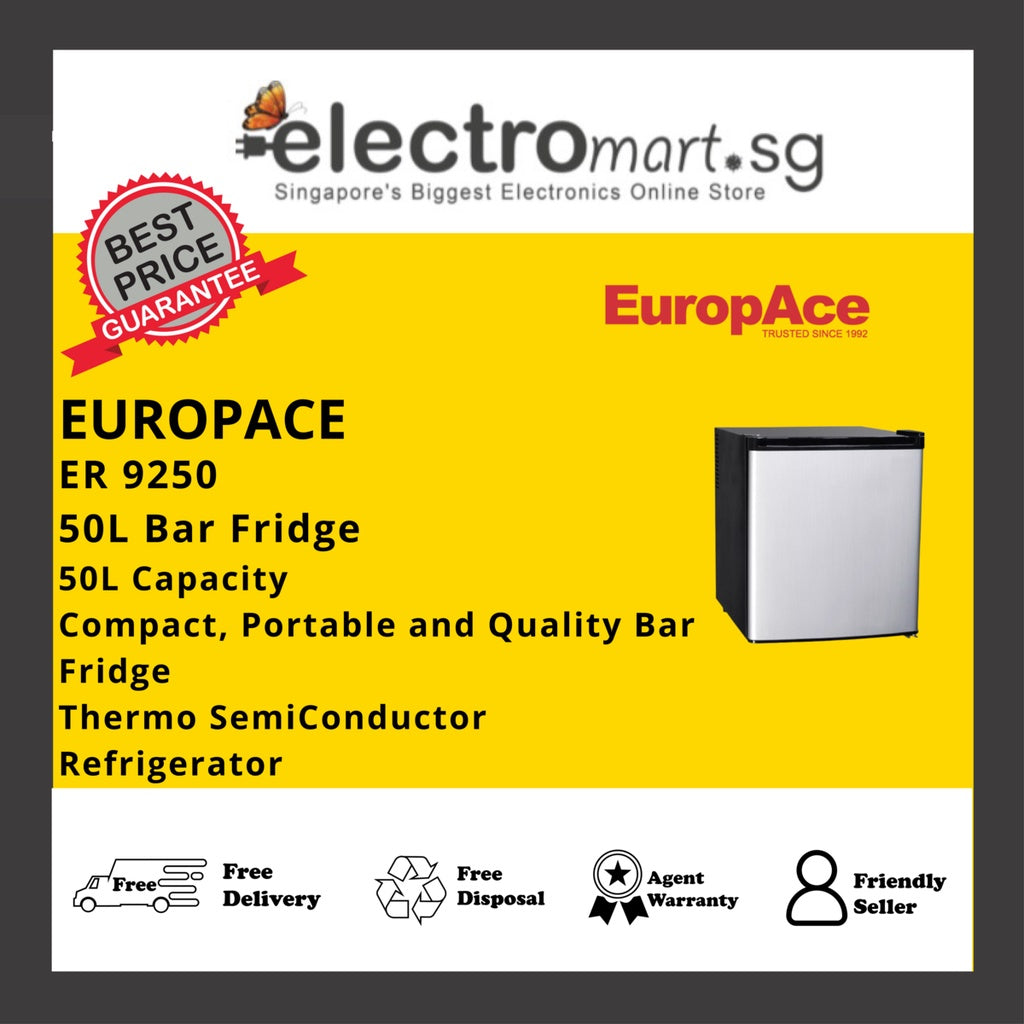 EuropAce Otimmo ER 9250 50L Bar Fridge Perfect for Drinks Candy or Medicine etc