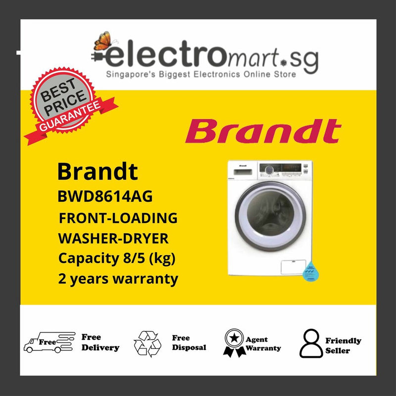 BRANDT BWD8614AG FRONT-LOADING WASHER-DRYER