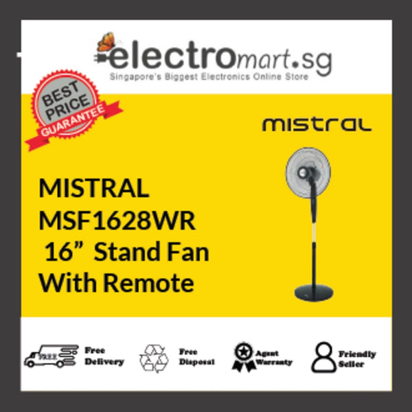MISTRAL MSF1628WR  16”  Stand Fan With Remote