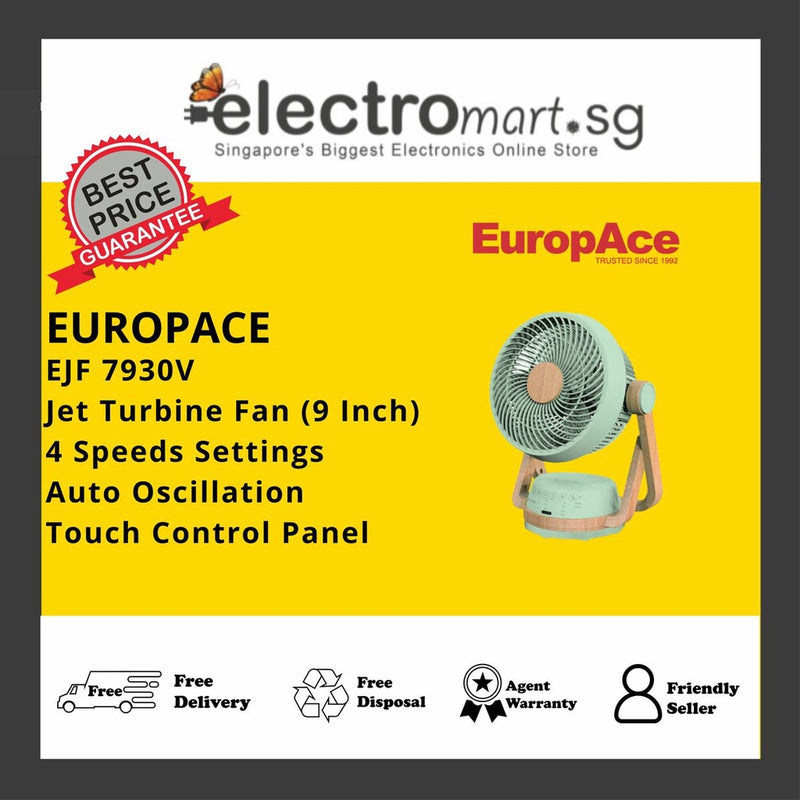 EuropAce EJF 7930V Jet Turbine Fan (9 Inch)