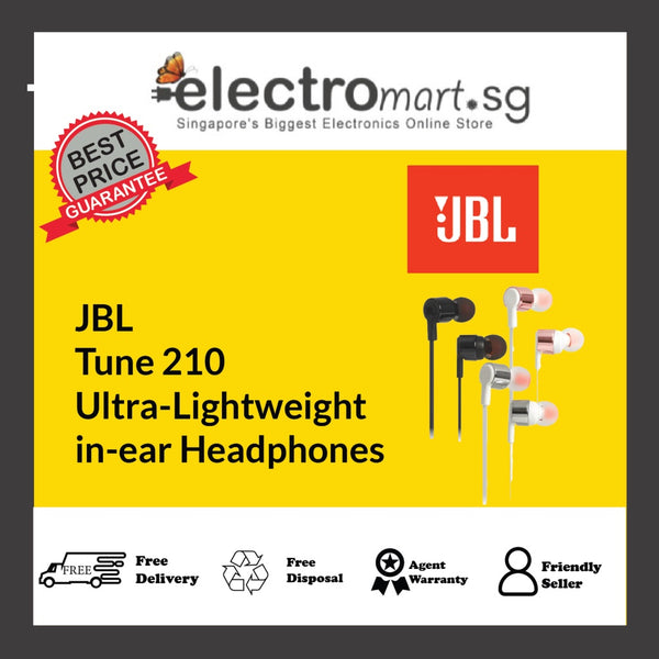 JBL Tune 210 Ultra-Lightweight  in-ear Headphones