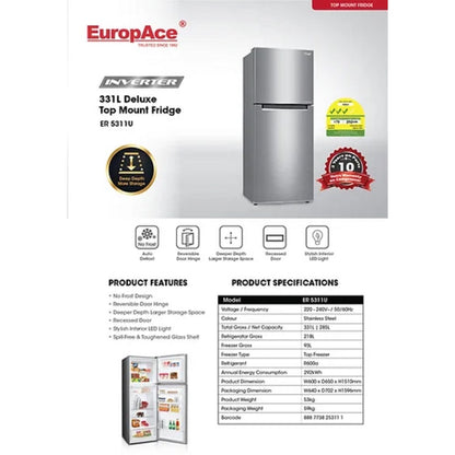 EuropAce ER 9552W 3-Door Side By Side (Gun Metal Grey)