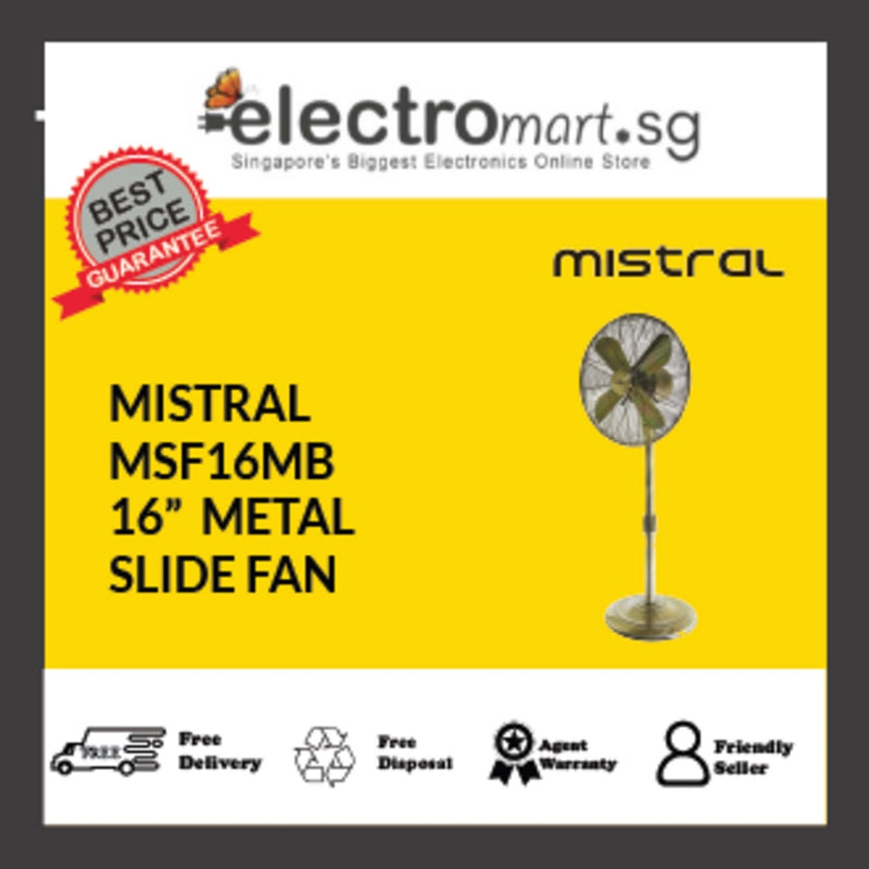 MISTRAL MSF16MB 16”  METAL  SLIDE FAN
