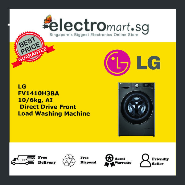 LG FV1410H3BA AI Direct Drive Front Load Washing Machine 10/6KG