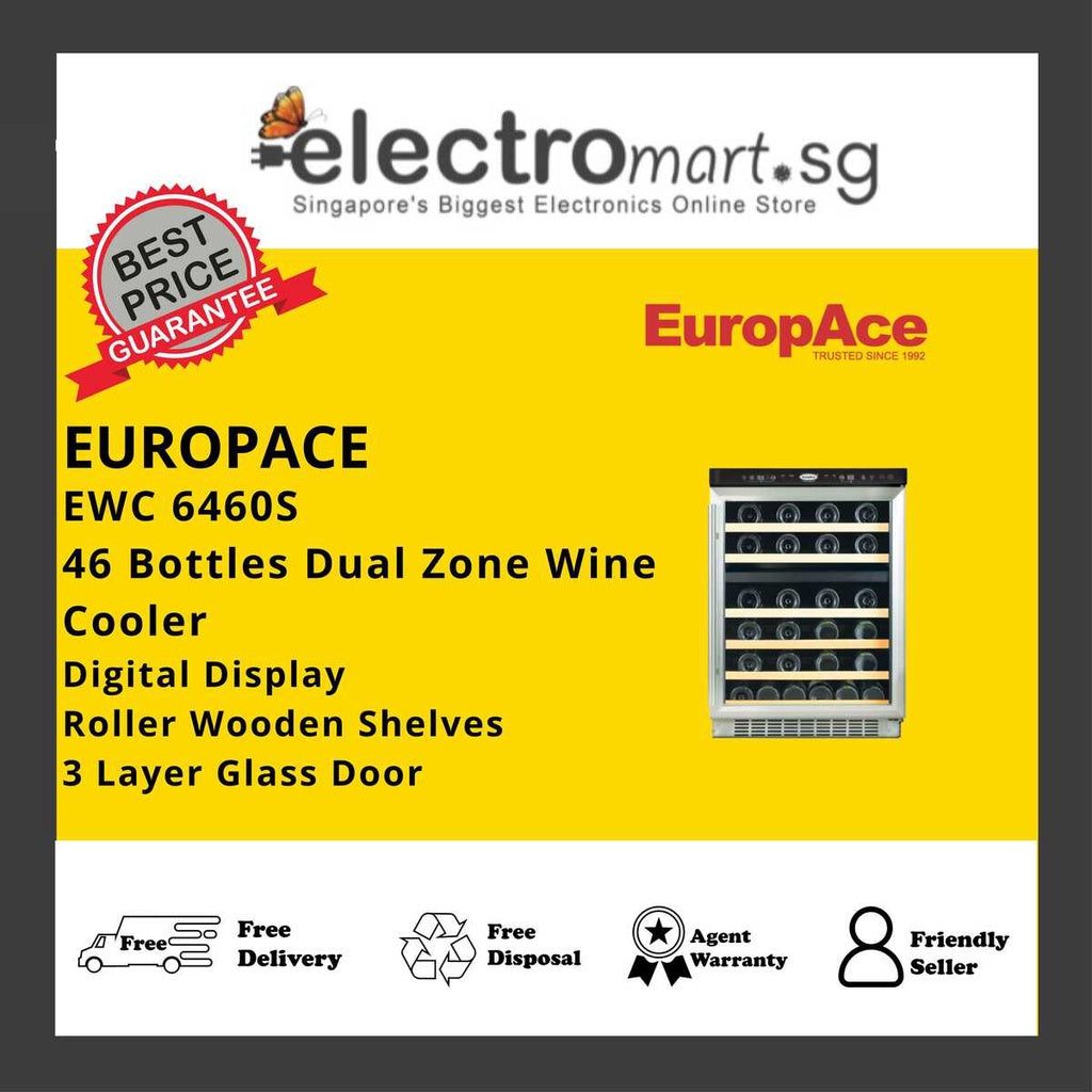 EuropAce EWC 6460S 46 Bottles Wine Chiller
