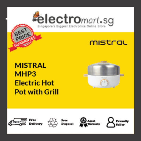 MISTRAL MHP3 Electric Hot  Pot with Grill