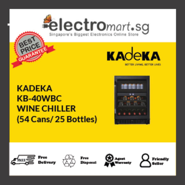 Kadeka KB-40WBC Medley Wine Chiller 54 Cans/ 25 Bottles