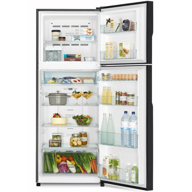 Hitachi Stylish Line Glass 2-Door Refrigerator RVGX480PMS9-MIR Mirror 407L